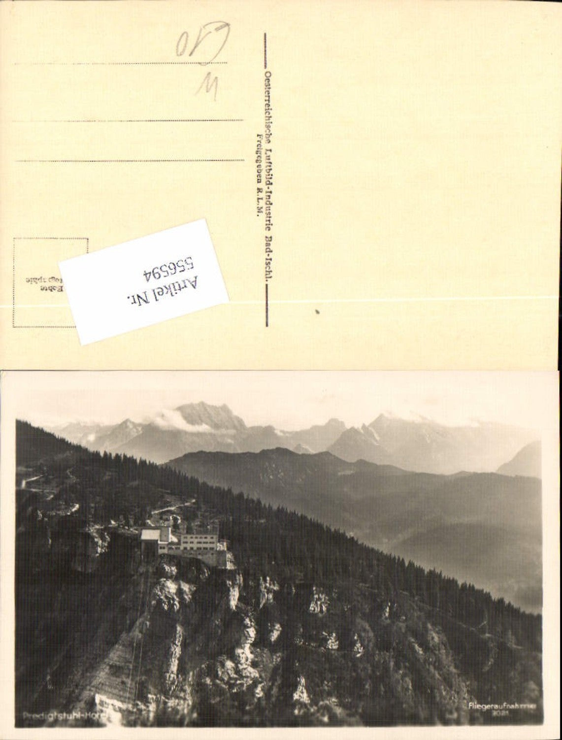 556594,tolle Fliegeraufnahme Nr. 3021 Predigtstuhlhotel b. Bad Reichenhall