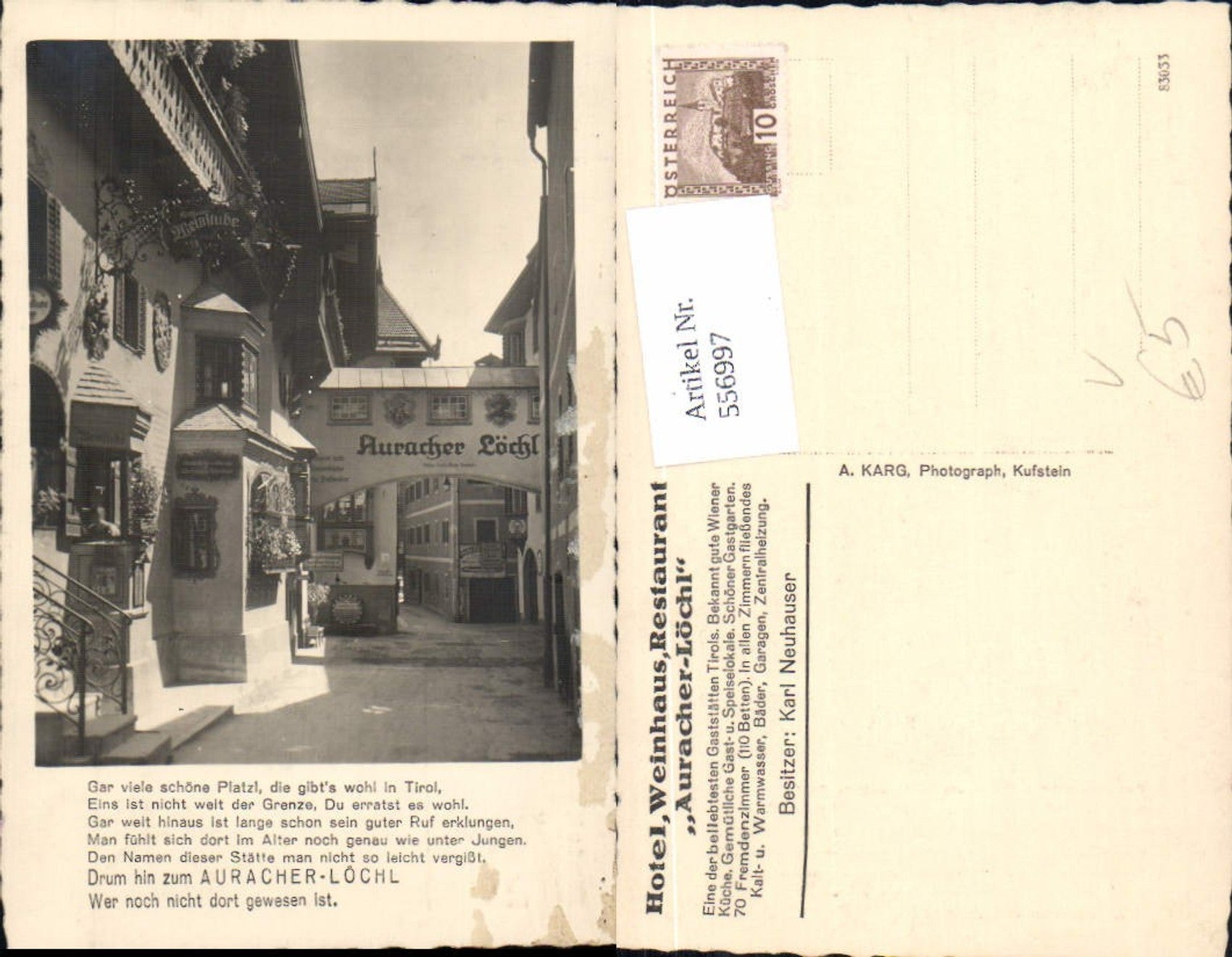 Alte Ansichtskarte – Old Postcard