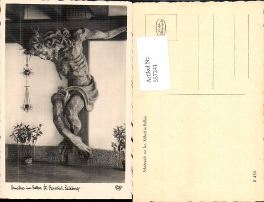 557241, Salzburg Pacher Crucifix Colleg St. Benedict Carving by Adlhart Hallein