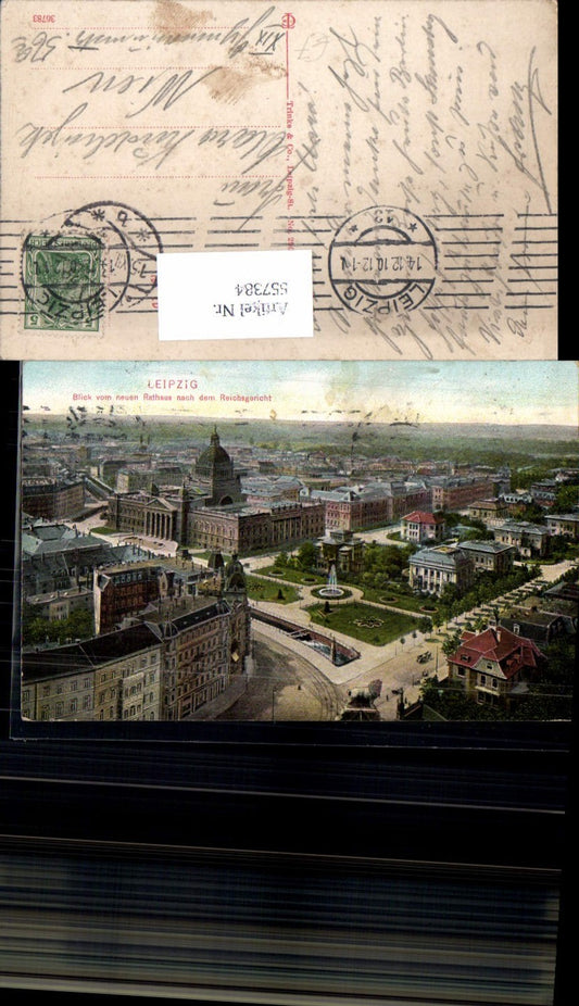 557384,Leipzig Rathaus Blick Reichsgericht