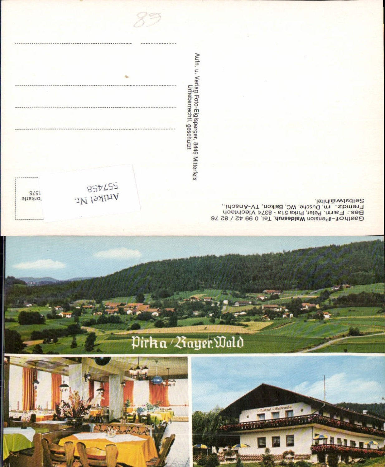 557458,Pirka Bayerischer Wald Viechtach Gasthaus Waldesruh LK Regen