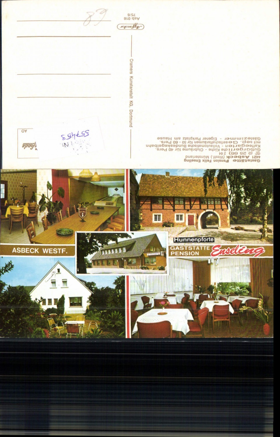 557459,tolle AK Asbeck b. Legden Westfalen Gasthof Pension Enseling Münsterland LK Borken