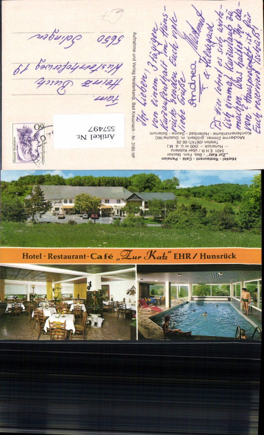 557497,Ehr im Hunsrück Nastätten Koblenz Hotel Restaurant Cafe Zur Katz Hallenbad Bad Pool
