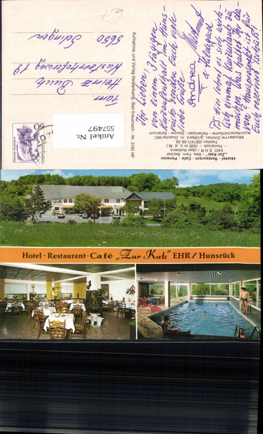 557497,Ehr im Hunsrück Nastätten Koblenz Hotel Restaurant Cafe Zur Katz Hallenbad Bad Pool