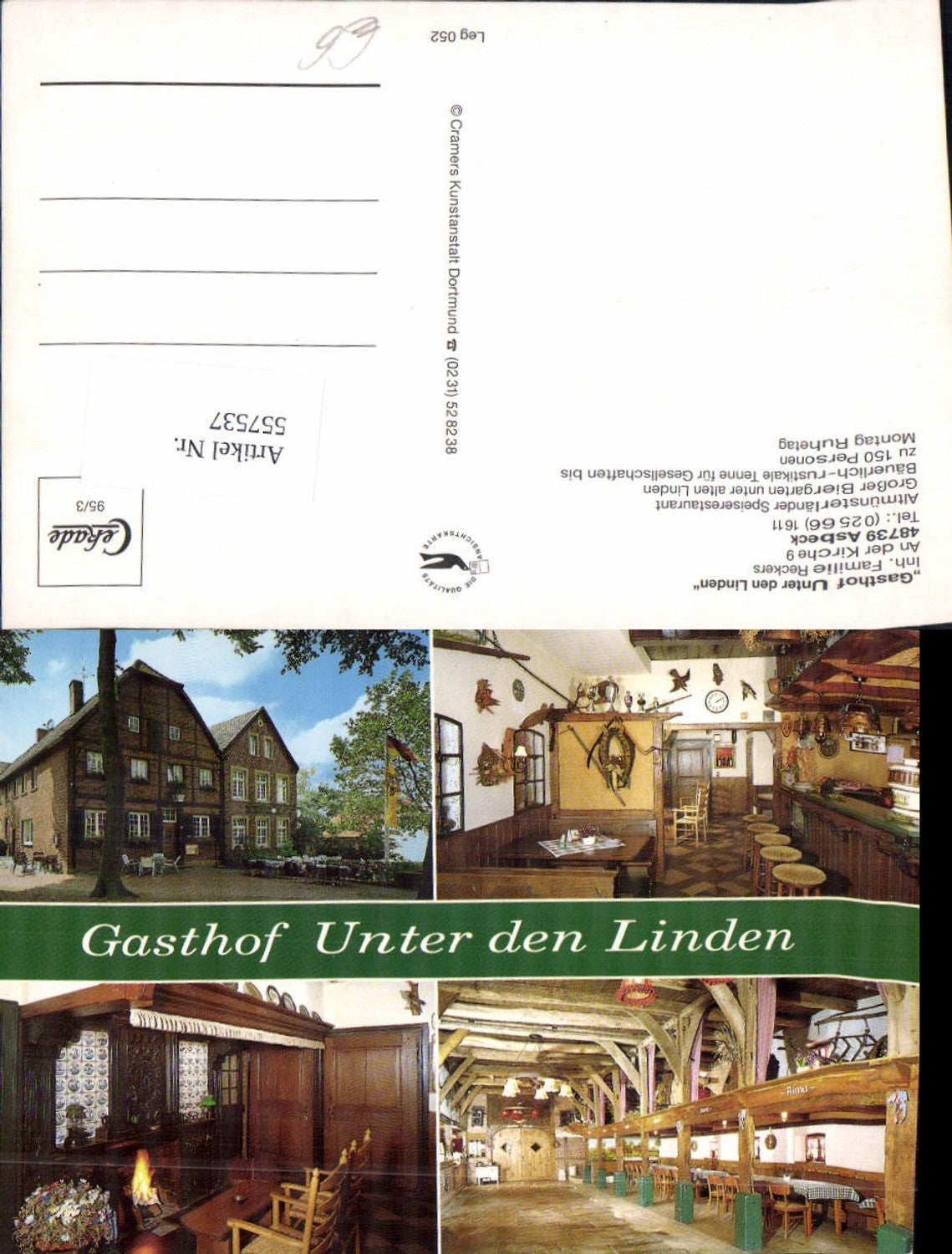 557537,Asbeck Gasthof Unter den Linden LK Borken Münsterland