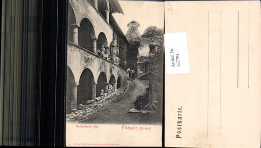 557781,tolle AK Friesach Petersberg Romanischer Hof pub Krall
