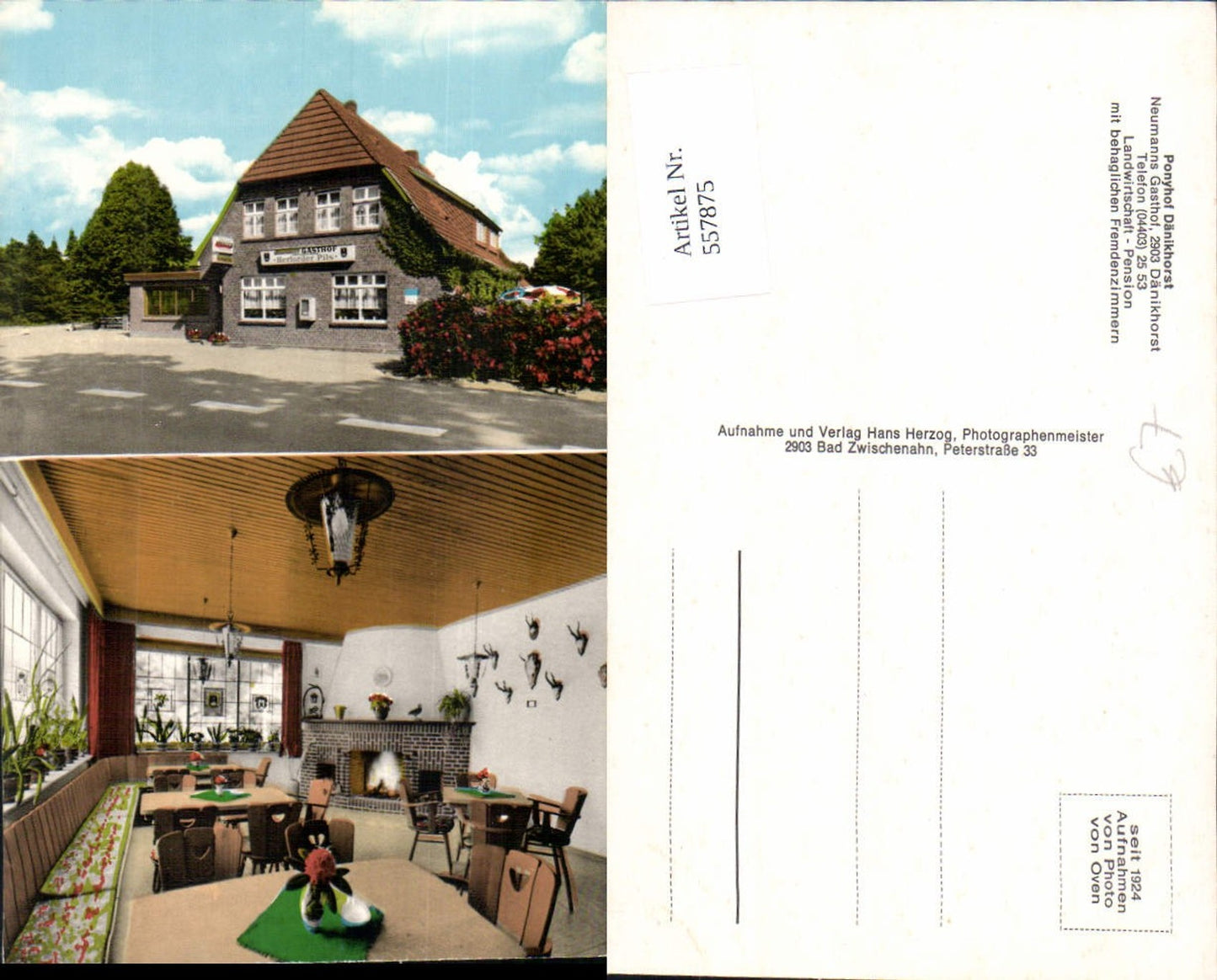 557875,Dänikhorst Bad Zwischenahn Neumanns Gasthof Ponyhof Dänikhorst Gaststube Kamin