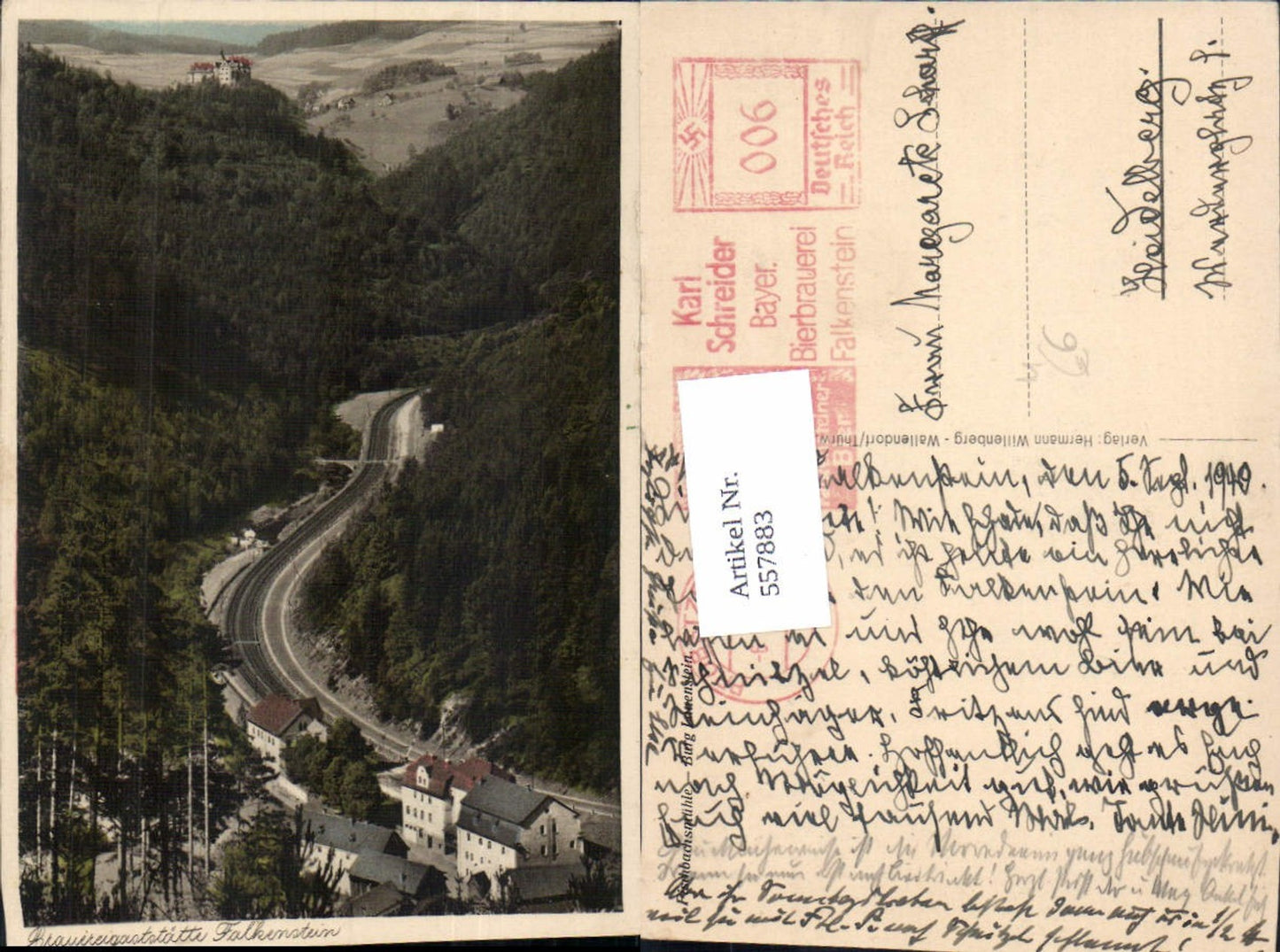 557883,Falkenstein Brauereigaststätte Fischbachmühle Burg Lauenstein Ludwigsstadt