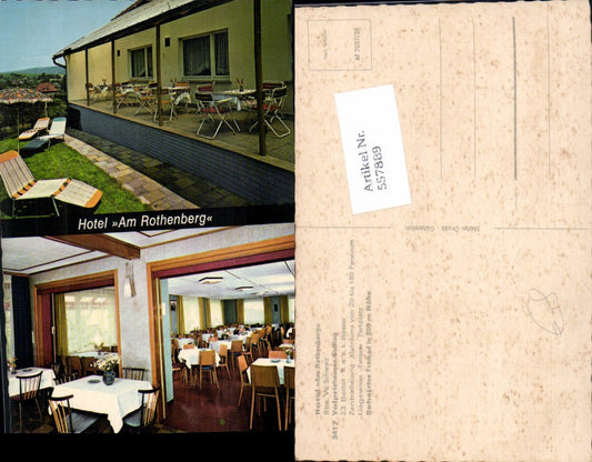 557889,Mehrbild Ak Volpriehausen Solling b. Uslar Hotel Am Rothenberg Speisesaal Terrasse