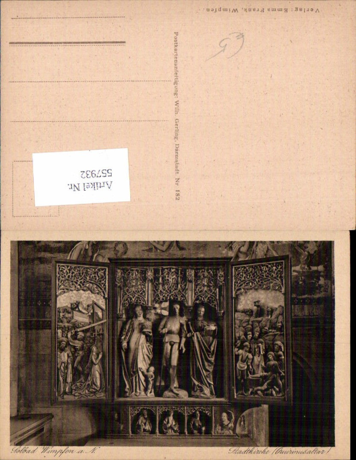 557932,Solbad Wimpfen a. Neckar Bad Wimpfen Stadtkirche Altar