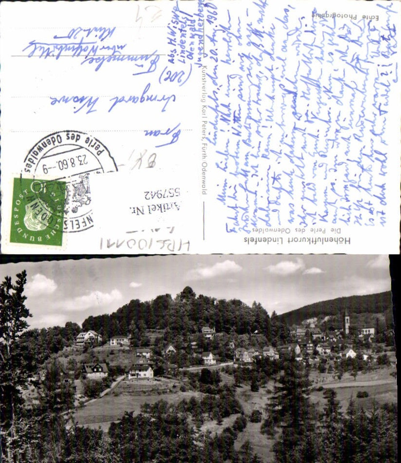 557942,Foto Ak Lindenfels Odenwald Ansicht