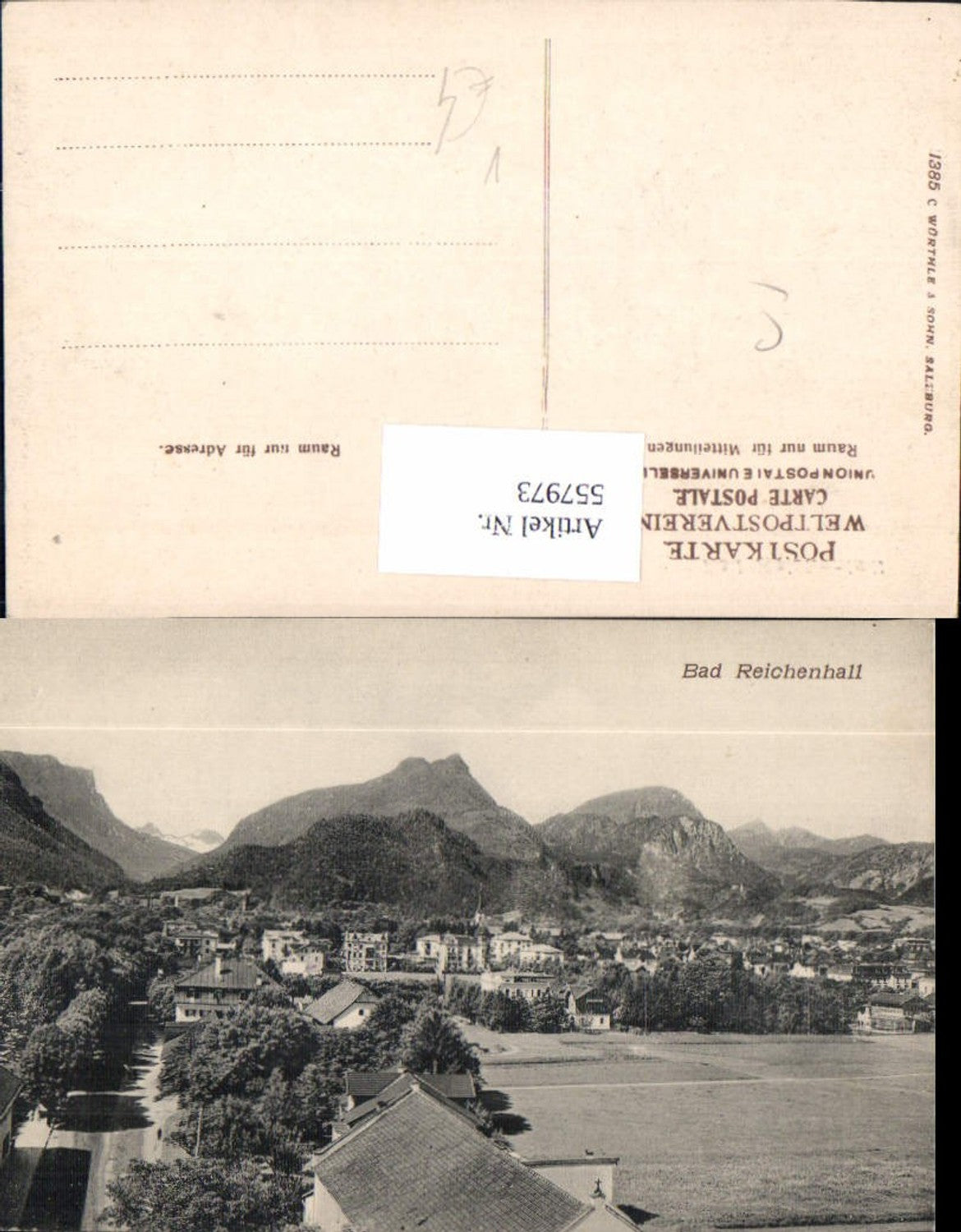 557973,Bad Reichenhall Ansicht pub Würthle Sohn 1385