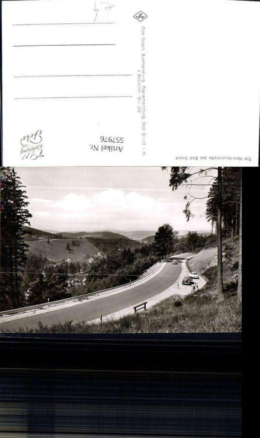 557976,Foto Ak Bad Grund Harz-Hochstraße Auto Verkehr