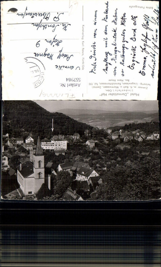 557984,Foto Ak Lindenfels i. Odenwald Pfeil Hotel Darmstädter Hof