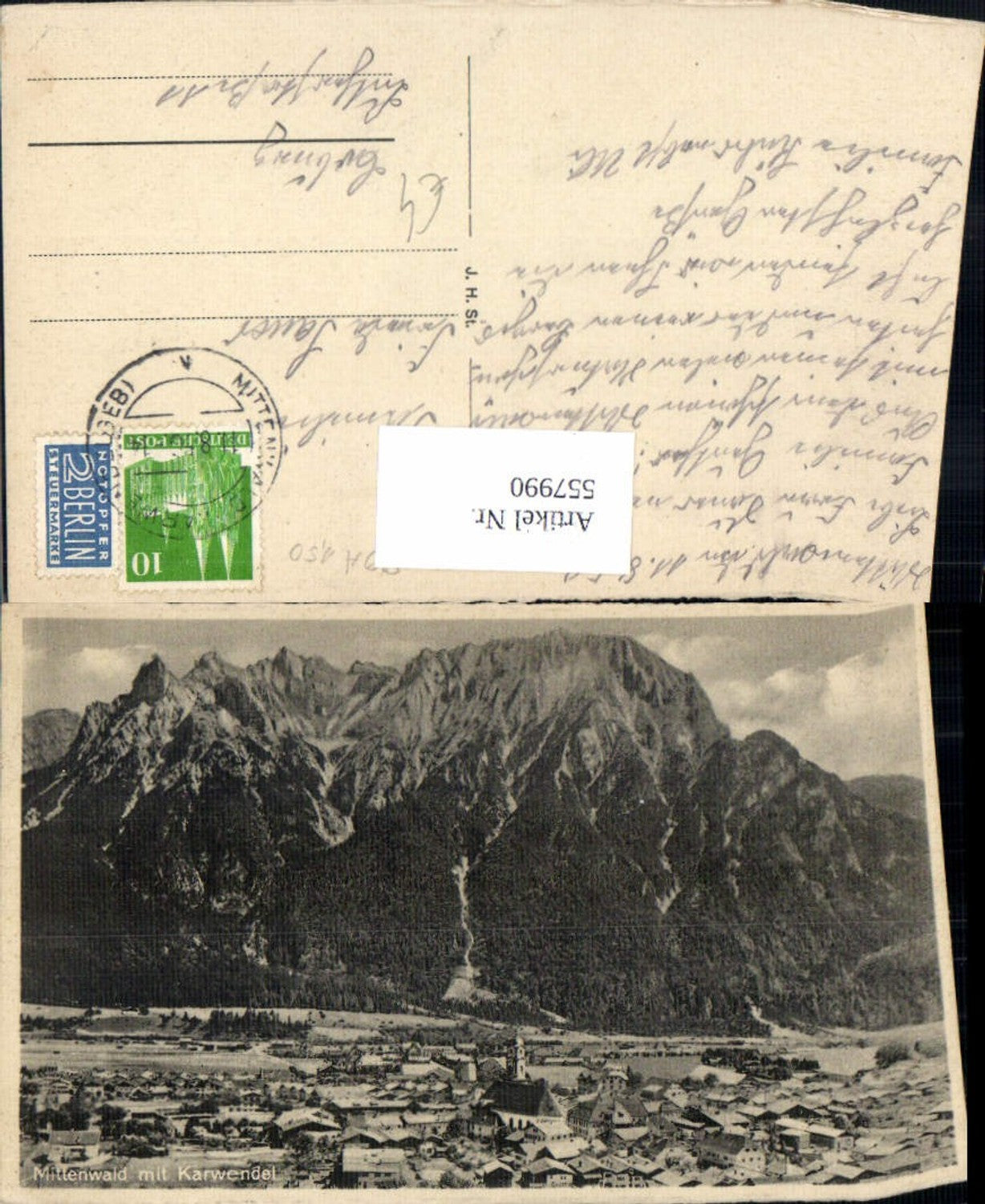 557990,Mittenwald m. Karwendel Totale