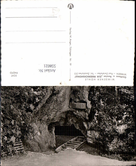 558021, Photo Ak Wimsen Wimsener Cave Boat Hayingen