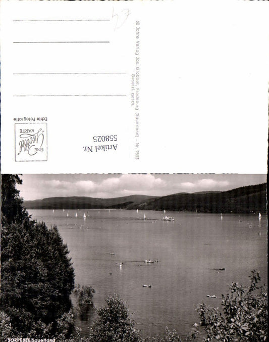558025,Foto Ak Sorpesee b. Arnsberg Sauerland Boote Segelboote