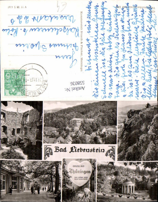 558026,Mehrbild Ak Bad Liebenstein Burg Ruine Kurhaus