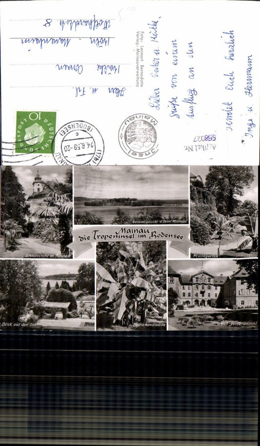 558027,Multi-image Ak Mainau i. Bodensee Litzelstetten Konstanz Castle Church Garden