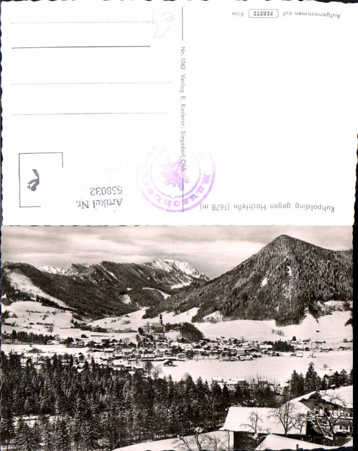 558032,Foto Ak Ruhpolding geg. Hochfelln Winteransicht
