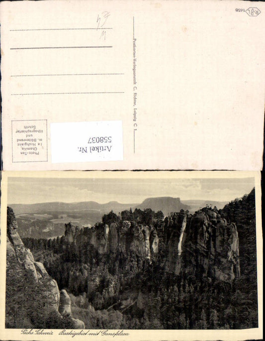 558037,Sächs. Schweiz Basteigebiet m. Gansfelsen Lohmen