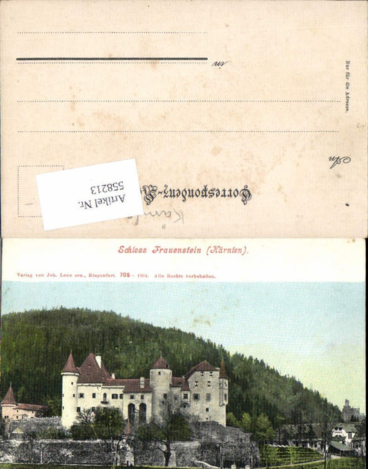 558213,tolle AK Schloss Frauenstein b. St. Veit an der Glan pub Leon 705