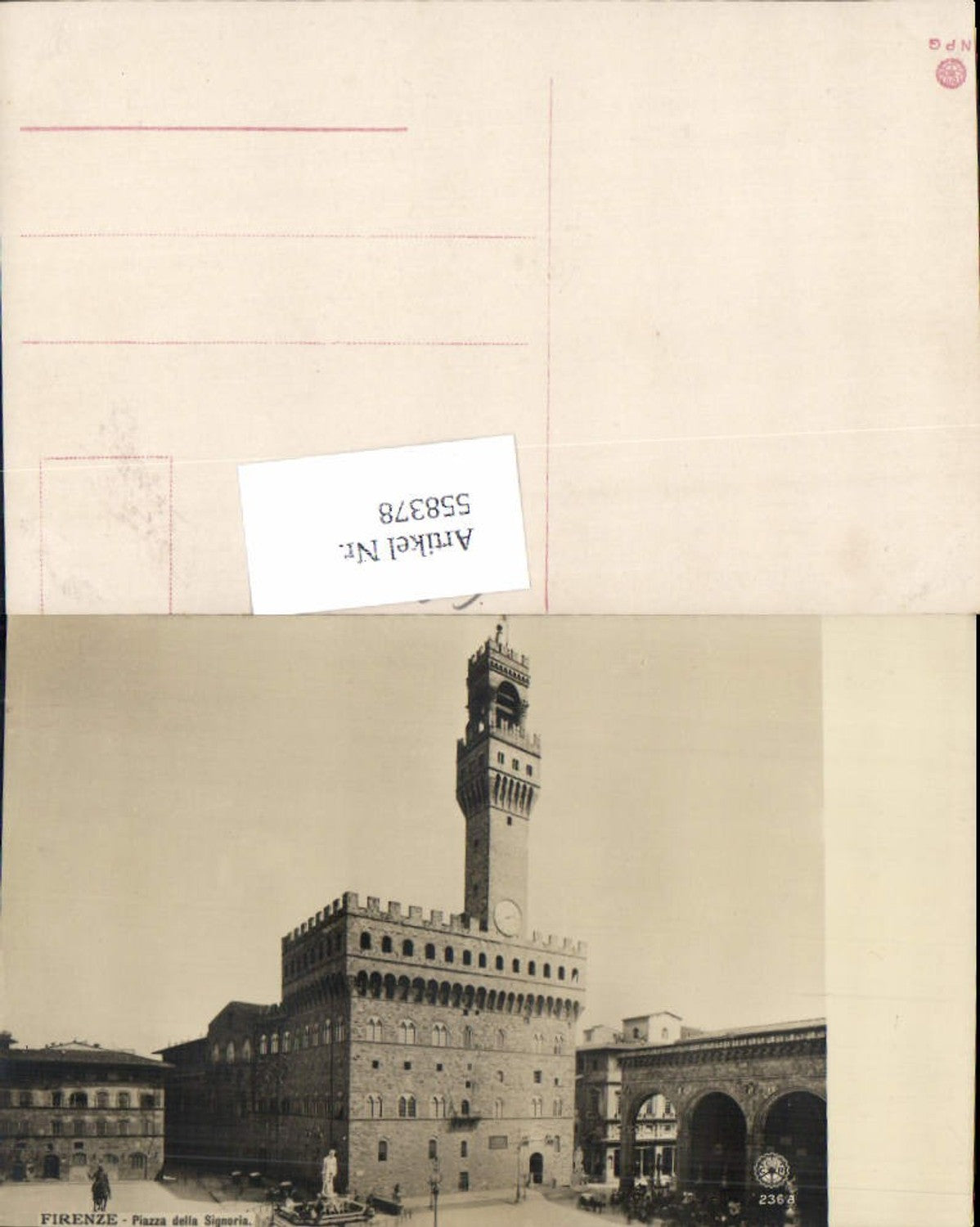 558378,Toscana Firenze Florenz Piazza della Signoria pub NPG 236a