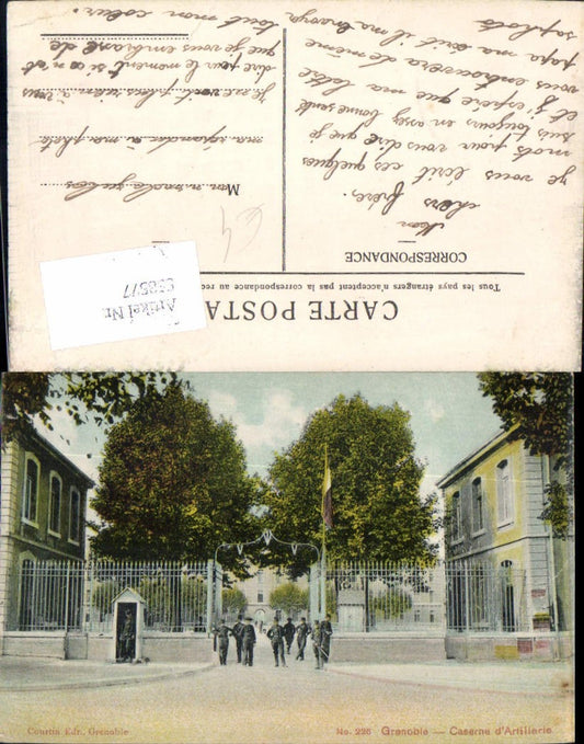 558577,France Grenoble Caserne Kaserne Artillerie Soldaten