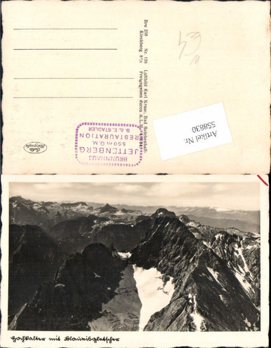 558830,Foto Ak Hochkalter Jettenberg Schneizlreuth Gletscher