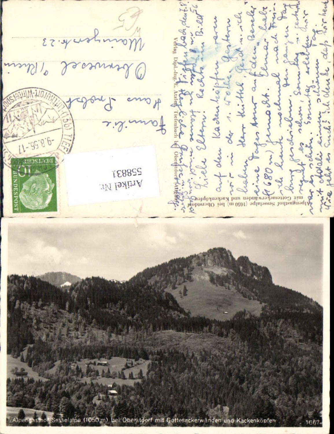 558831,Foto Ak Sesselalpe b. Oberstdorf Gottesackerwänden