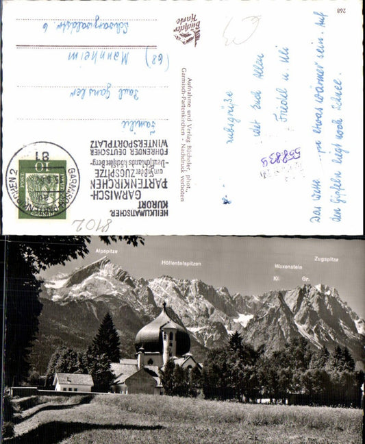 558839,Foto Ak Garmisch-Partenkirchen Kirche
