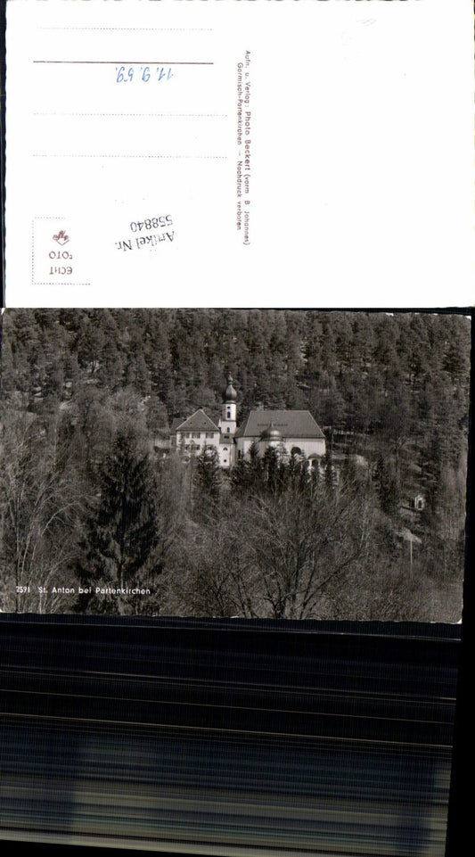 558840,Foto Ak St Anton b. Garmisch-Partenkirchen Kirche