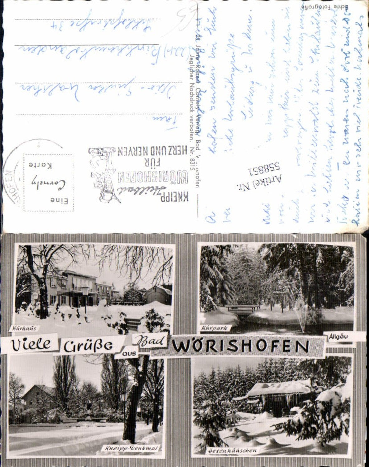 558851,Mehrbild Ak Bad Wörishofen Kurhaus Kurpark im Winter
