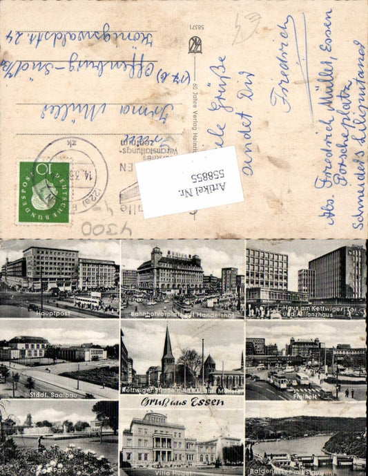 558855,Mehrbild Ak Essen Hauptpost Allianzhaus Stauwehr