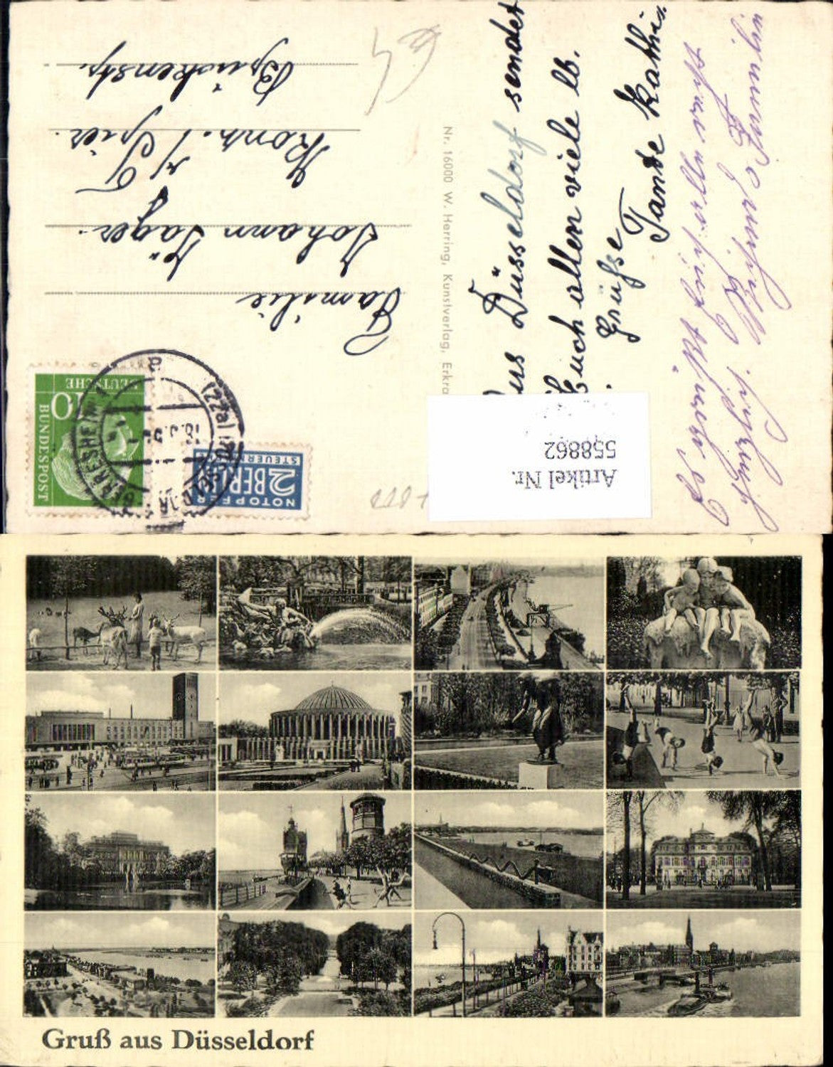 558862,Mehrbild Ak Düsseldorf Brunnen Schiff Dampfer