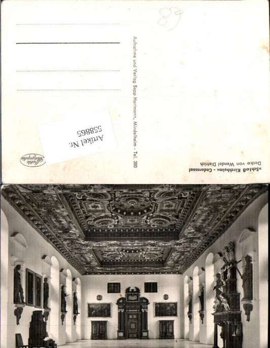 558865, Photo Ak Kirchheim Castle Cedar Hall Ceiling by Wendel Dietrich Kirchheim unter Teck