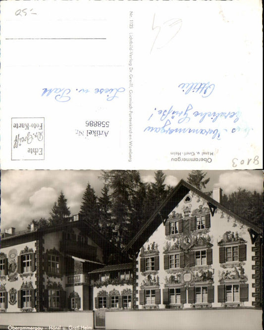 558886,Foto Ak Oberammergau Hänsl u. Gretl-Heim