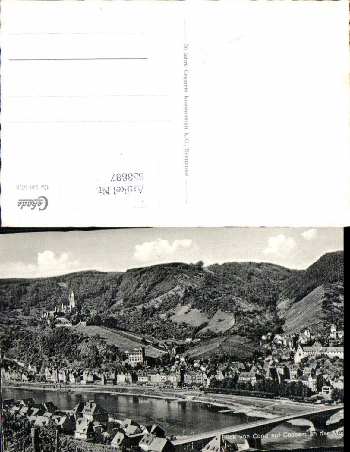 558887,Foto Ak Blick v. Cond auf Cochem a. d. Mosel