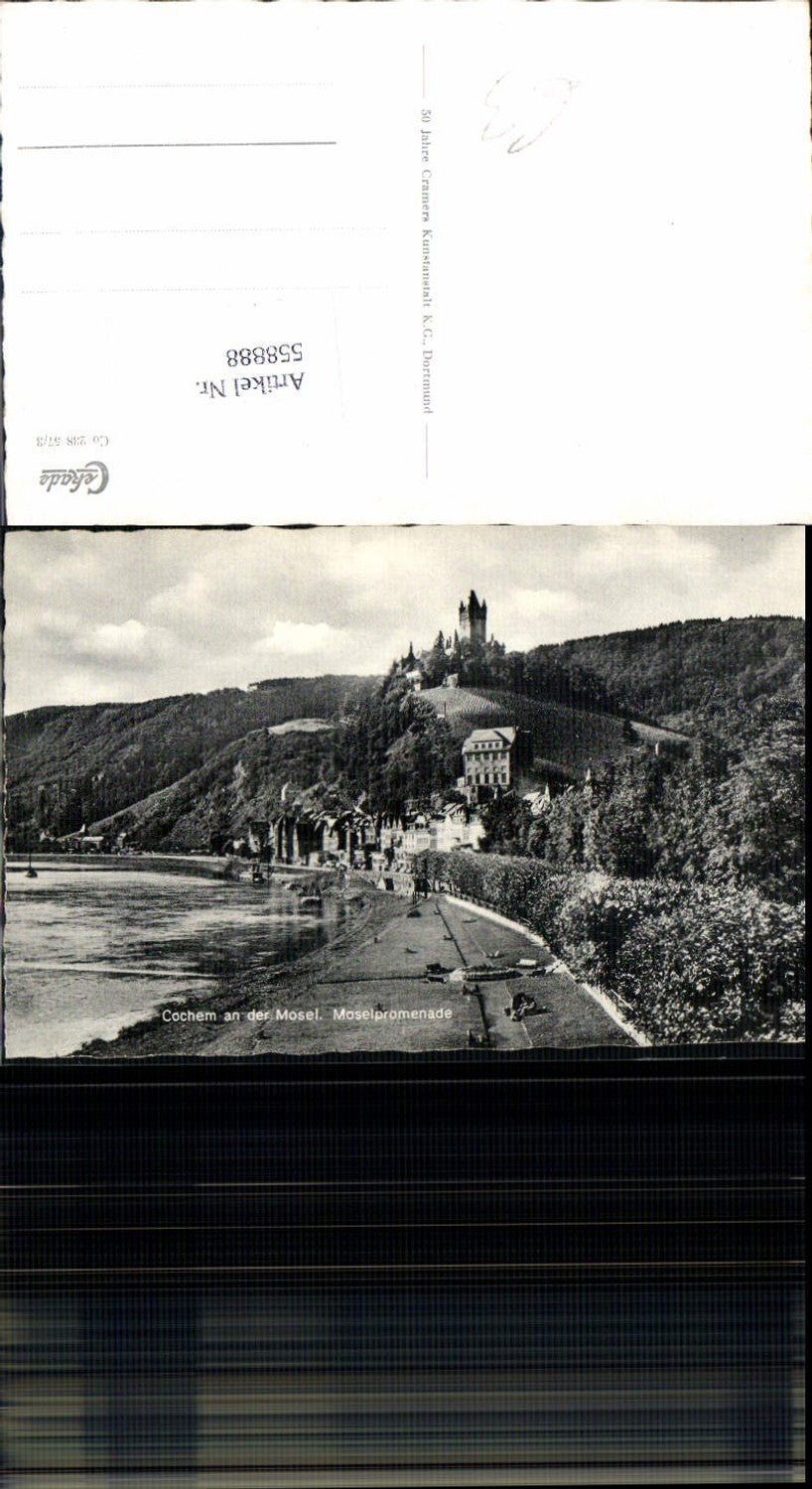558888,Foto Ak Cochem a. d. Mosel Moselpromenade