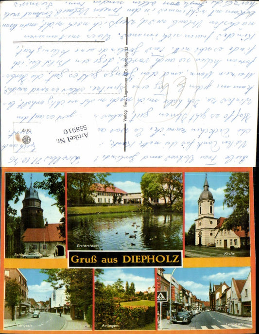 558910,Mehrbild Ak Diepholz Kirche Langestraße Schloß