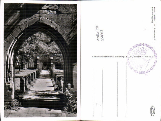 558943, Photo Ak Hirsau i. Schwarzwald Calw Monastery Entrance