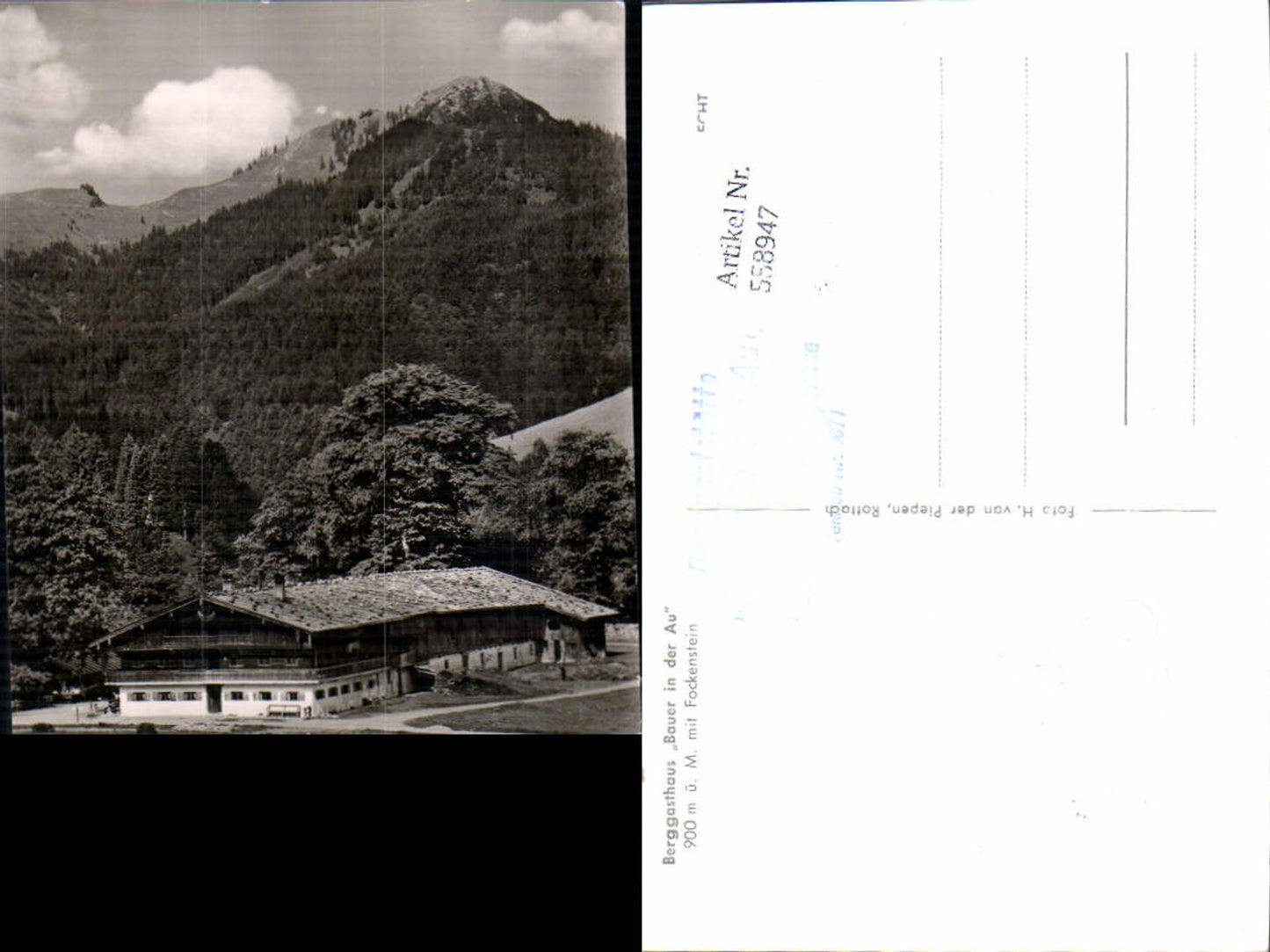 558947,Foto Ak Bad Wiessee a. Tegernsee Bauer in der Au Fockenstein