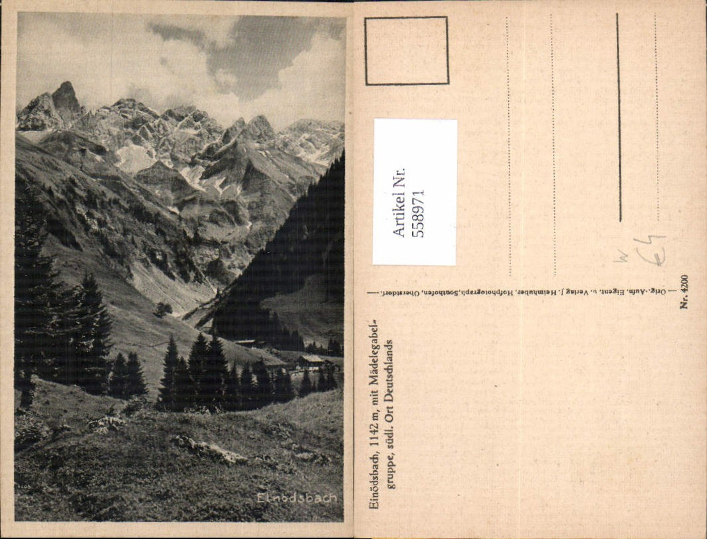 558971,Einödsbach Mädelegabelgruppe b. Oberstdorf