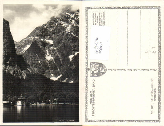 558974,St Bartholomä mit Watzmann Schönau am Königssee