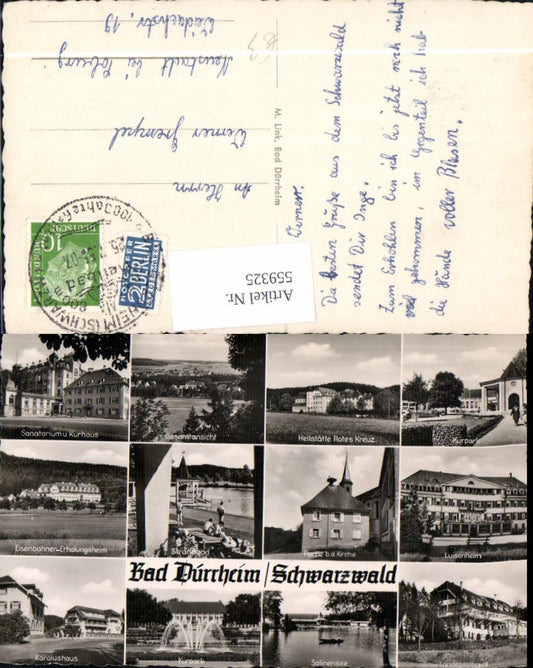 559325,Multi-image postcard Bad Dürrheim Black Forest spa park Salinensee Luisenheim