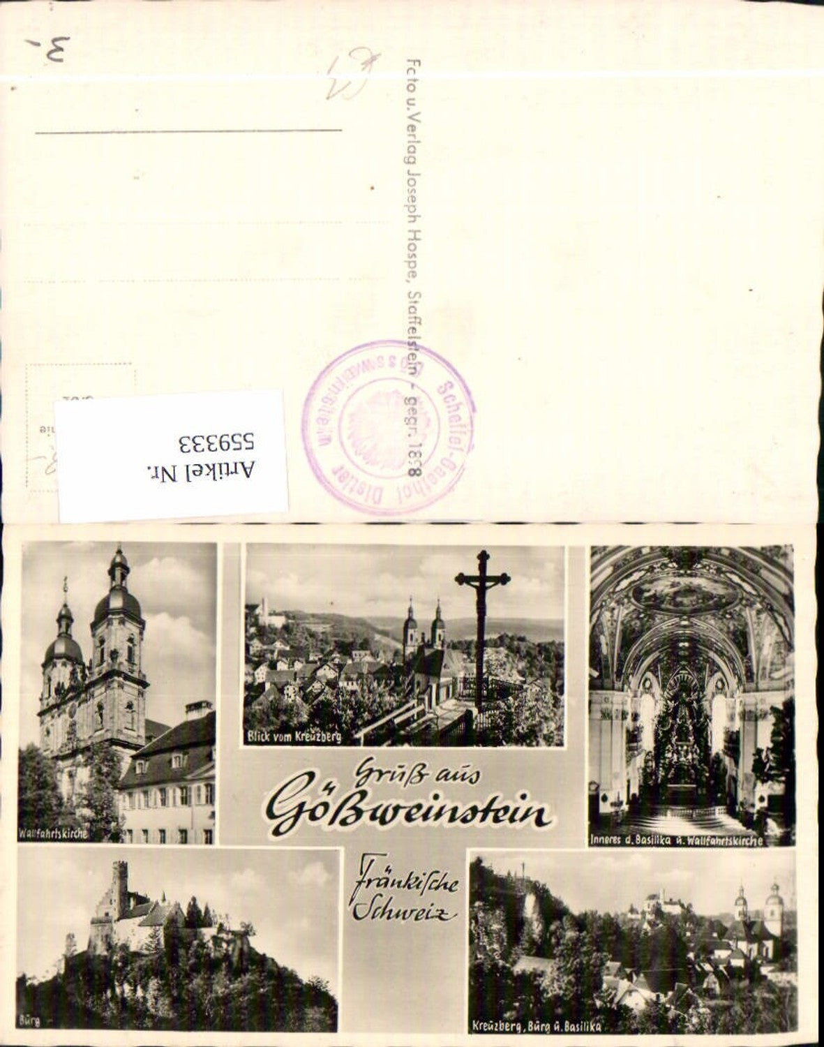 559333,Mehrbild Ak Gößweinstein Fränkische Schweiz Burg Kreuzberg