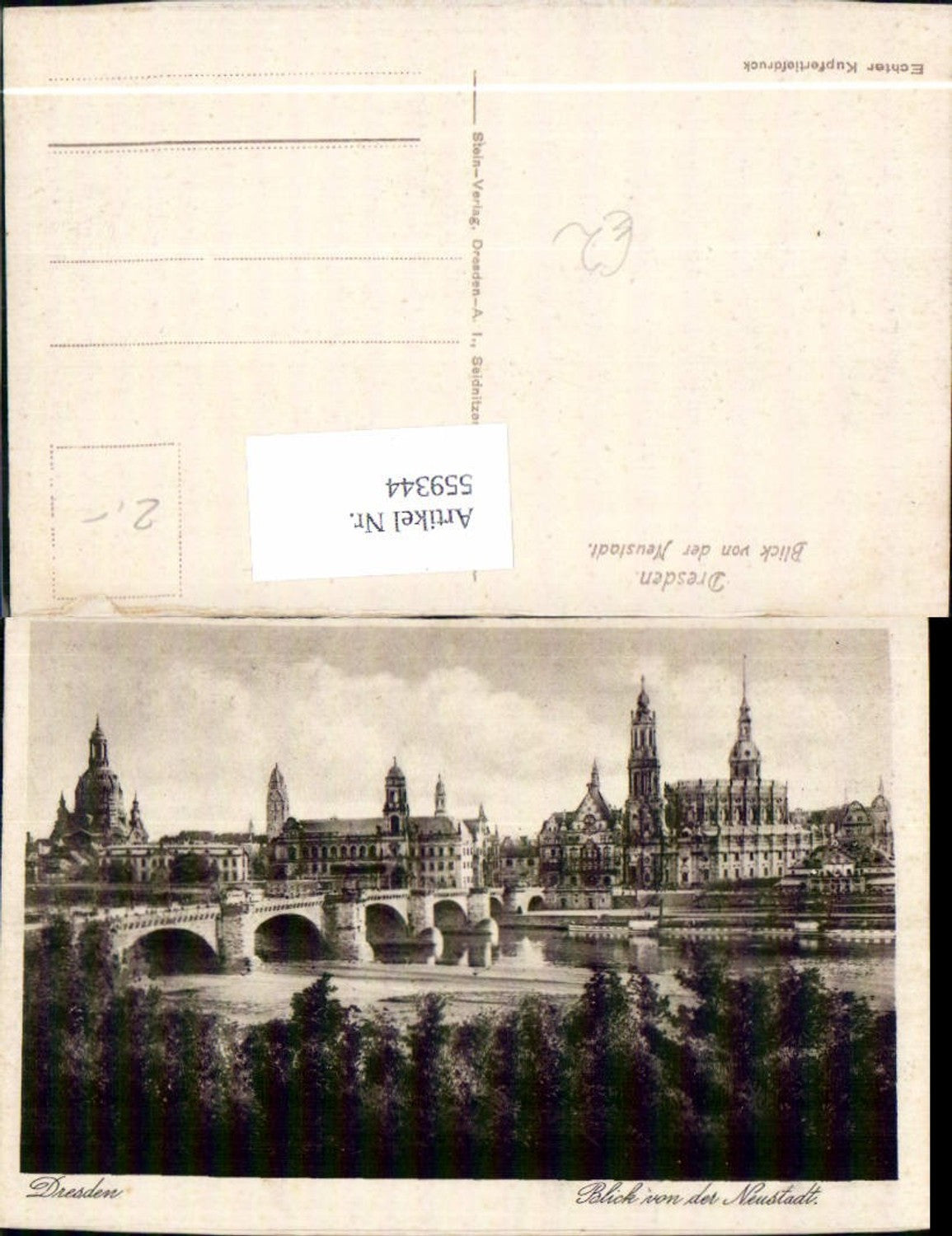 559344,Dresden Blick v. d. Neustadt Brücke Dom