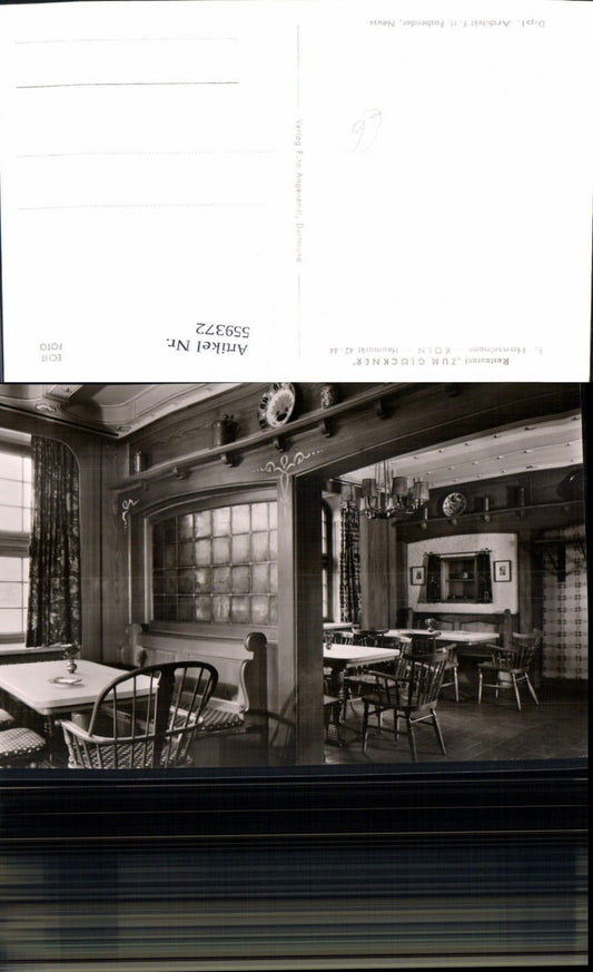 559372,Foto Ak Köln Restaurant Zum Glöckner Gaststube Innen