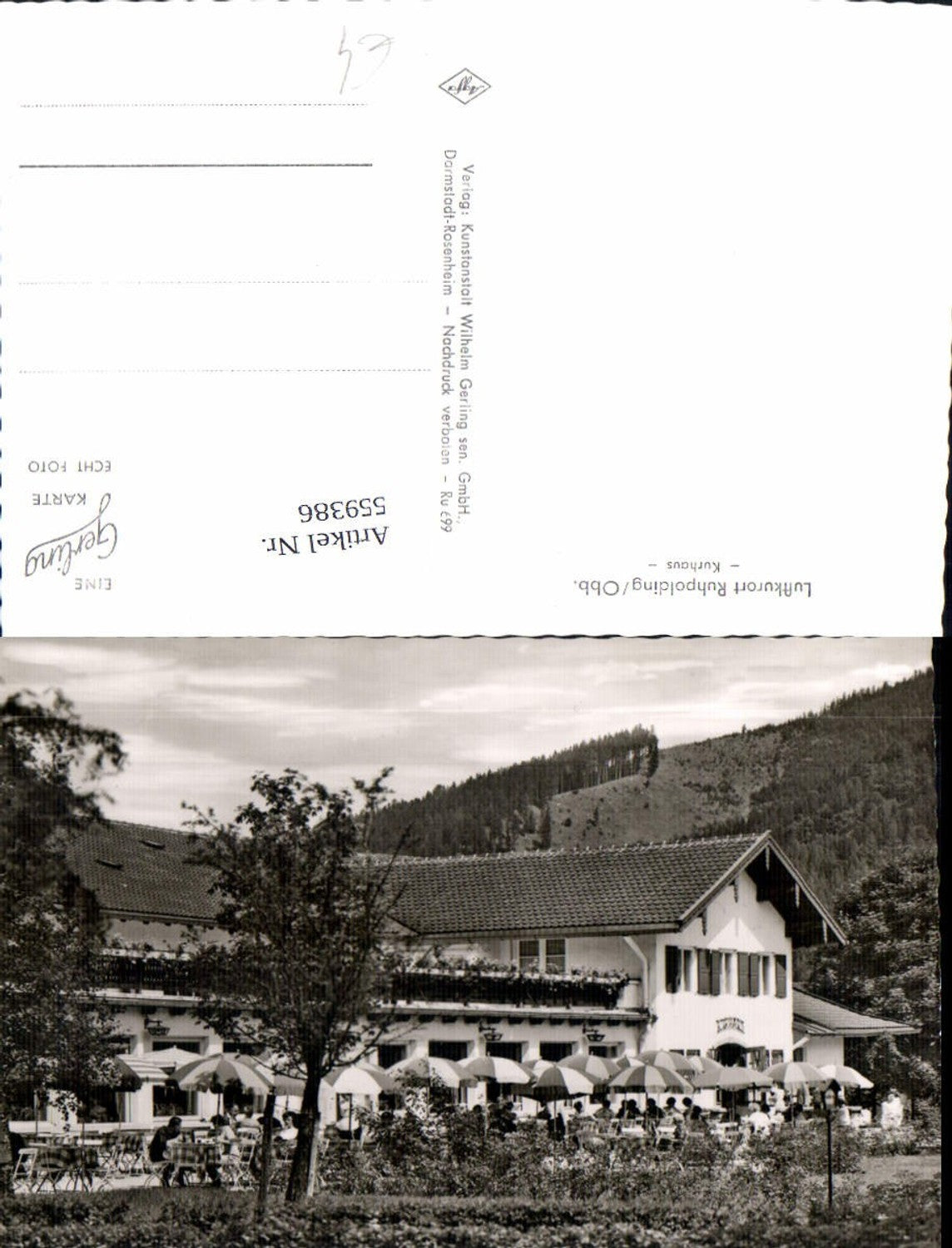 559386,Ruhpolding Kurhaus Gastgarten Sonnenschirm