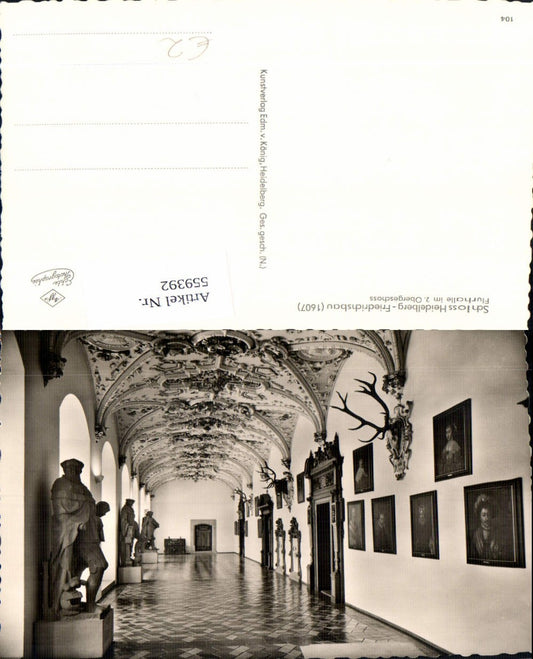 559392, Photo Ak Heidelberg Castle Friedrichsbau Hallway on the 2nd floor